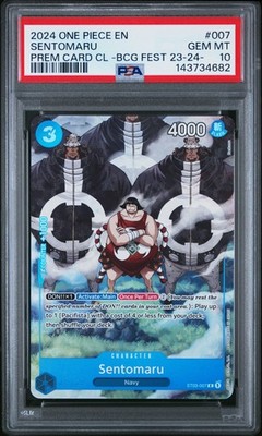 PSA 10 2024 One Piece Bandai Card Games Fest 23-24 Edition #007 Sentomaru GEM MT