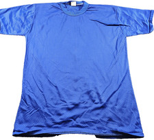 Vintage Russell Athletic Shirt Mens XL Blue Mesh Practice Jersey Made USA 70s