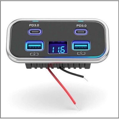 4Port USB Ladegerät für Auto mit Dual PD3 0 Dual Quick Charge für Marine für