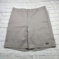 Dickies MENS SIZE 48 Twill Work Shorts Loose Fit Gray Polyester Cell Pocket