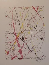 Original Outsider Art painting canvas 16x20 signed Modern Wall hanging OOAK