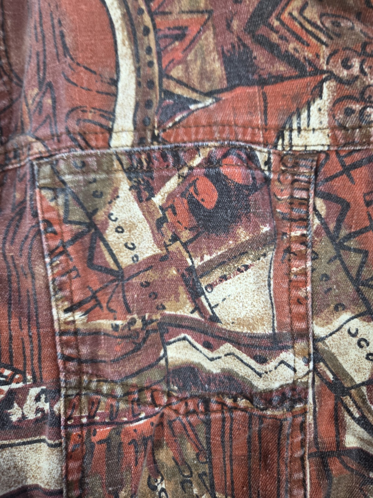 Chico's Pattern Button Down Jacket With Colorful … - image 3