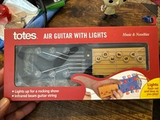 Totes Air Guitar with Lights - Lights flash . Infrared beam guitar string. NIB