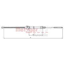 2x Metzger Handbremsseil hinten für Seat Arosa VW Lupo
