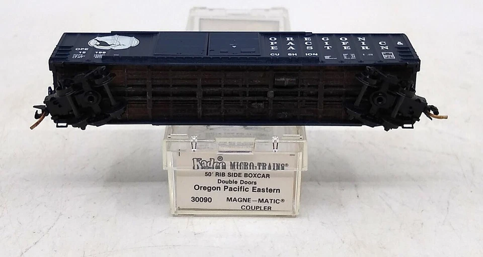 Micro-Trains 03000090 N OP&E 50' Rib Side Double Door Boxcar #15199 LN/Box - Image 2 of 2