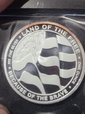 1 oz United States Armed Forces Navy Silver Round Starting to Tone! 109.95 per troy oz