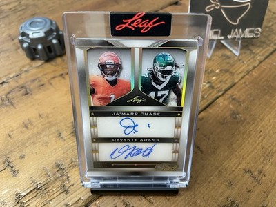 1/1 2025 Leaf Pearl Ja’marr Chase & Davante Adams Gold Spectrum Dual Auto