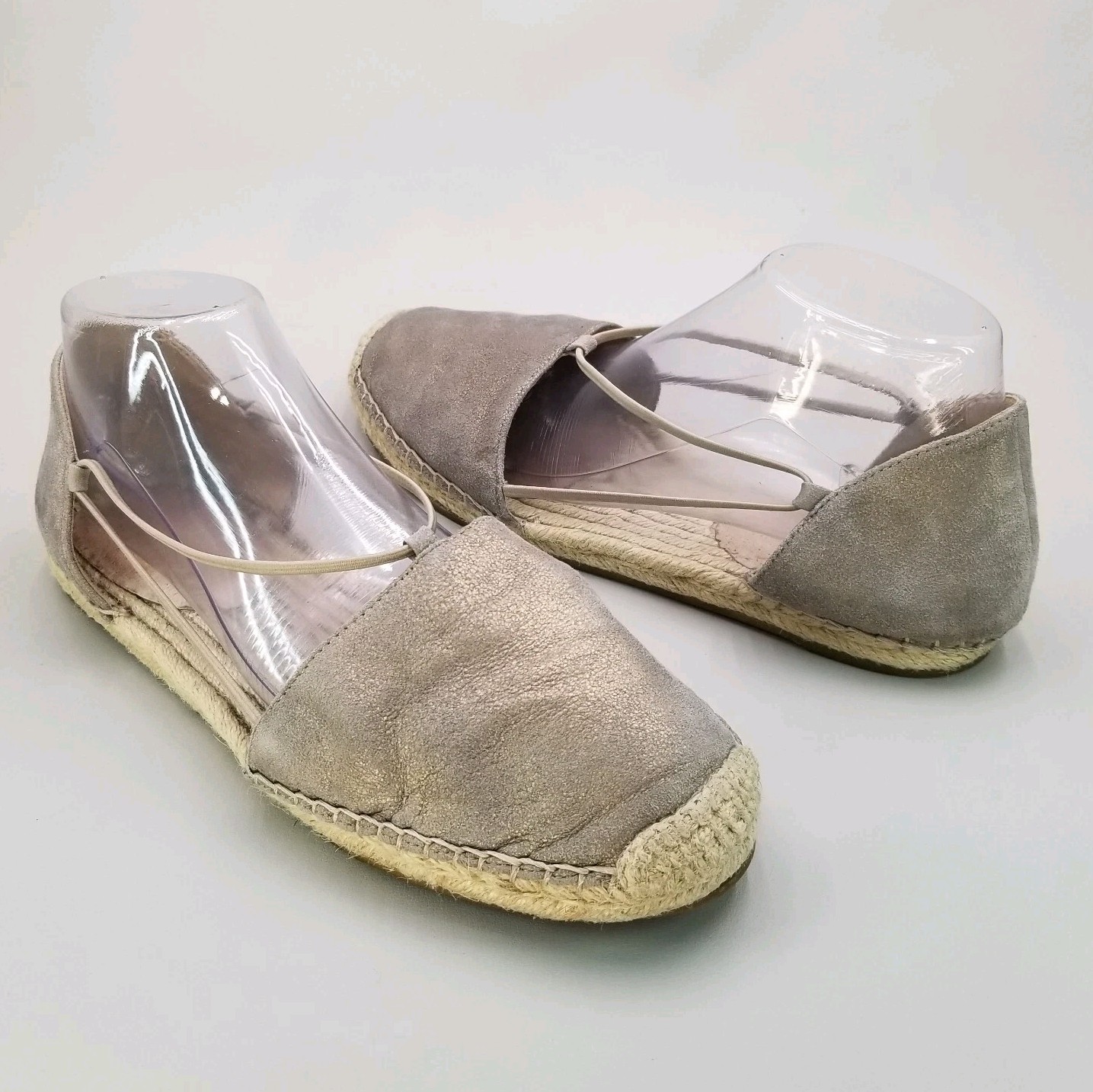 APL Sandali bassi Eileen Fisher Lee taglia 9 espadrillas con cinturino oro pelle metallizzata
