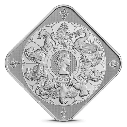 5 oz Queen's Beasts Completer .9999 Silver BU Bar--SPECIAL LOW PRESALE PRICE. - product listing photo