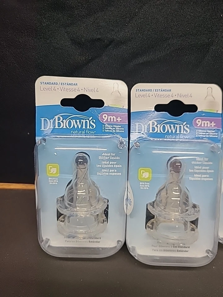 Dr. Brown's Natural Flow Standard Silicone Nipple, Level 4, 9m+, 2 Ct 5 Packs - Изображение 3 из 4