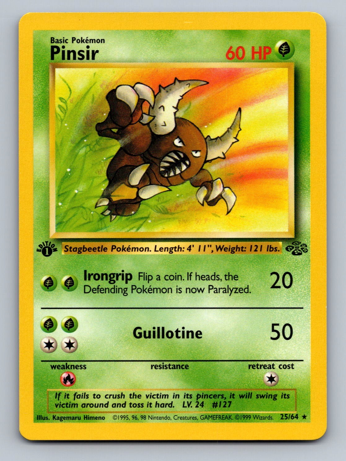Pinsir Rare Jungle1st Edition 25/64 NM