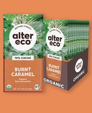 Sooooo Good. Helpme (12 Bars) Organic Dark Chocolate Burnt Caramel Bars AlterEco