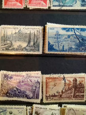 Timbre France 1036 1037 1038 1039 1040 1041 1042 Série touristique 1955