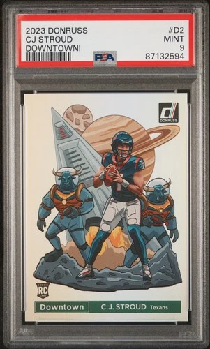 2023 Panini Donruss Downtown! Downtown! Cj Stroud D2 PSA 9