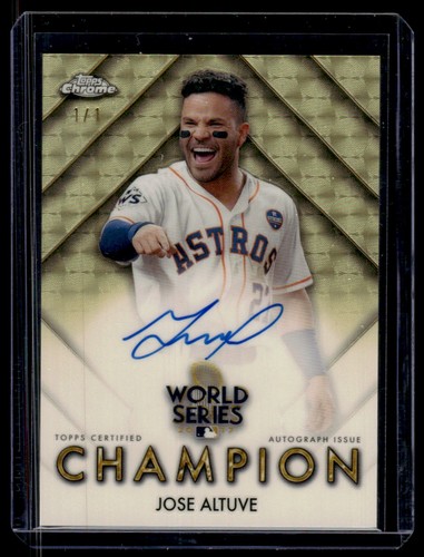 JOSE ALTUVE 2026 TOPPS CHROME WORLD SERIES CHAMPION SUPERFRACTOR AUTO 1/1