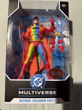 NEW DC Multiverse BATMAN Rainbow Suit 7 McFarlane Red Platinum Edition Chase