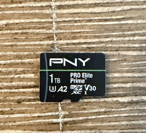 PNY 1TB PRO Elite Prime micro SDXC Flash Card 200 MBs read 150 MBs write V30 U3