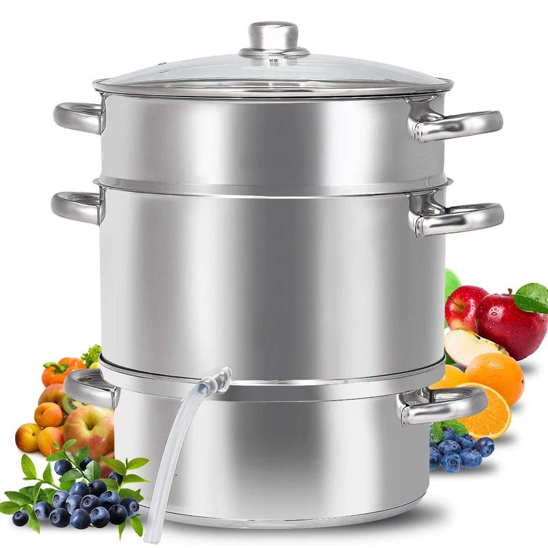 Waterjoy 11 Qt Steamer Jucicer Stainless Steel Canner Cookware For Food
