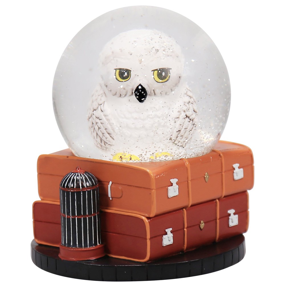 Harry Potter Snow Globe Hedwig Owl Luggage Festive Glass Polyresin with Gift Box