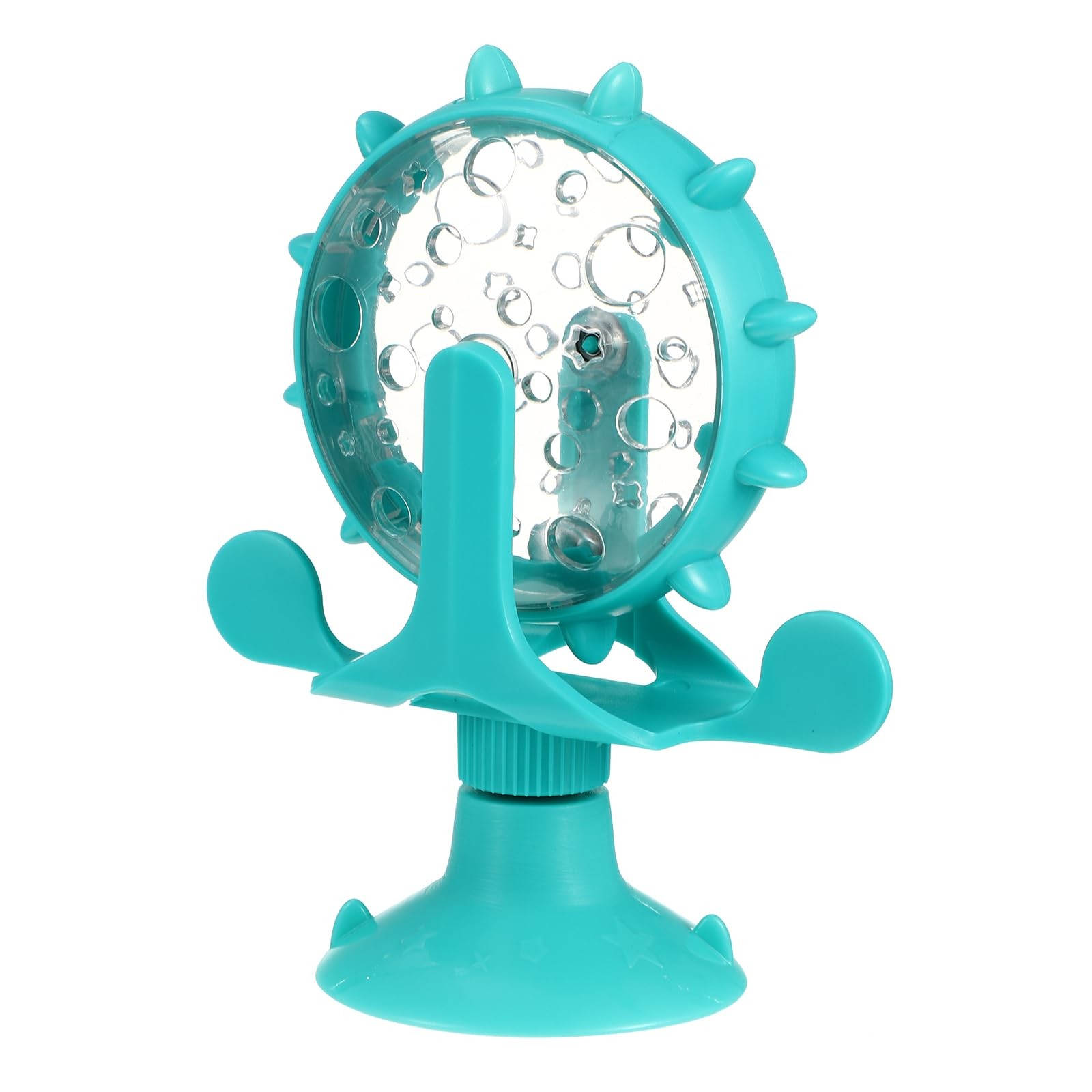 Interactive Pets Treats Dispenser Toy: 360 Degree Rotating Windmill Puzzle To...