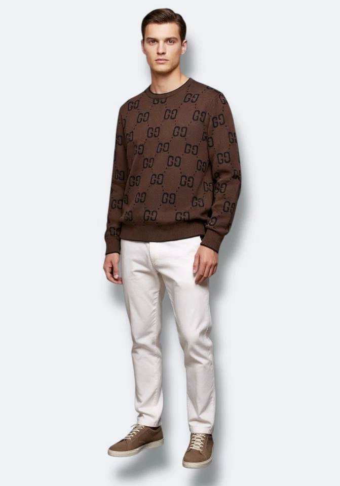 GUCCI KLASSISCHER PULLOVER MIT GG MUSTER, ABSOLUT NEUWERTIG, L - Bild 4 von 4