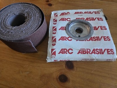 Lot Of 2 ARC Aluminum Oxide Abrasive Cloth Handy Roll 1''W x 50 Yards, 180 Grit