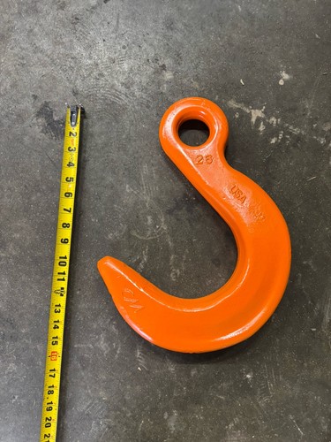 CM 1" Eye Foundry Hook 47,700 lbs Working Load Limit  Alloy-8  Orange