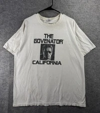VTG Govenator shirt men’s XL White Anvil 2003 Schwarzenegger Governor Terminator