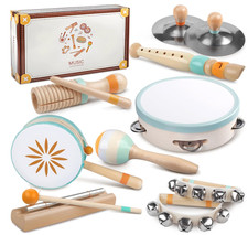 Musical toys for toddlers aged 1-3 years, Wooden percussion instrument set.