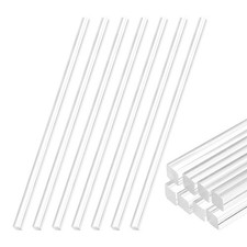 15 Pcs Clear Acrylic Square Rods, 3/16" x 3/16" x 14" PMMA Bar-5mm x 356mm