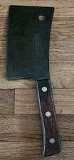Fabulous Vtg DEXTER 5387 Carbon Steel Meat Cleaver 7.25" Blade W/Rosewood Handle