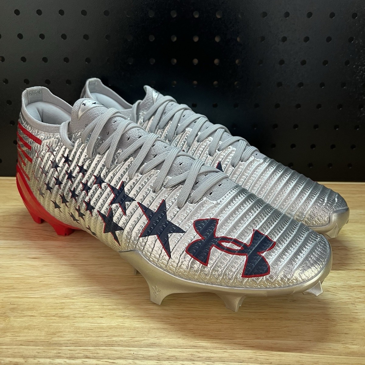 Under Armour Blur Pro USA Football Cleats Men's 11 Stars Stripes