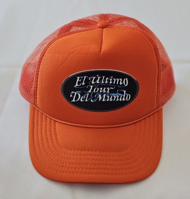 Bad Bunny El Ultimo Tour Del Mundo Orange Trucker Hat Cap Snapback OS Adjustable