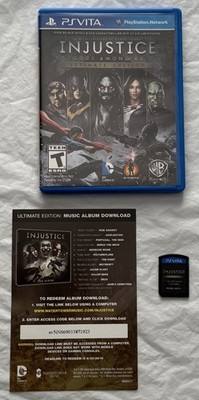 Injustice Gods Among Us Ultimate Edition For PS Vita - CIB  W/ Insert + OEM Case