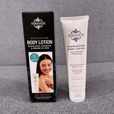 Dermasuri Exfoliating Body Lotion Grapefruit KP Scrub-reduce Bumpy Rough Skin