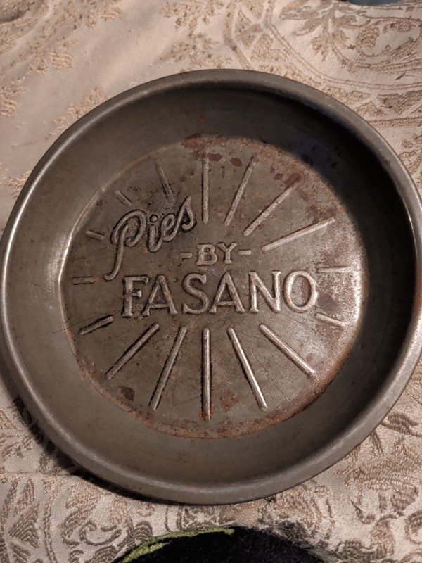 Pies By Fasano Pressed Steel Metal Tin Pie Pan