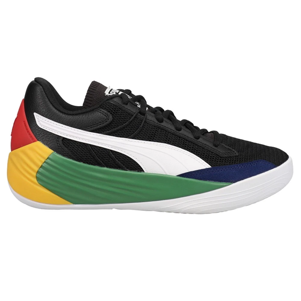 PUMA X Black Fives Fusion Nitro Basketball Mens Black Sneakers Athletic Shoes