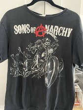Sons of Anarchy T-Shirt Grim Reaper Biker Motorcycle Last Ride Large Black Skull