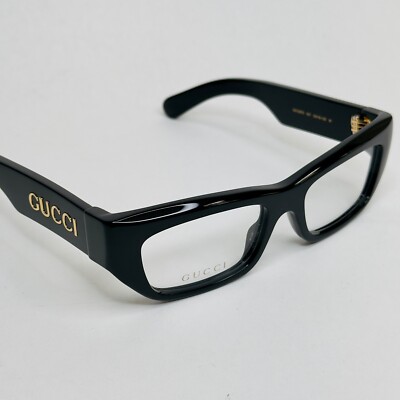 GUCCI Authentic 1297 Black Logo Square Eyeglasses GG1297O Optical