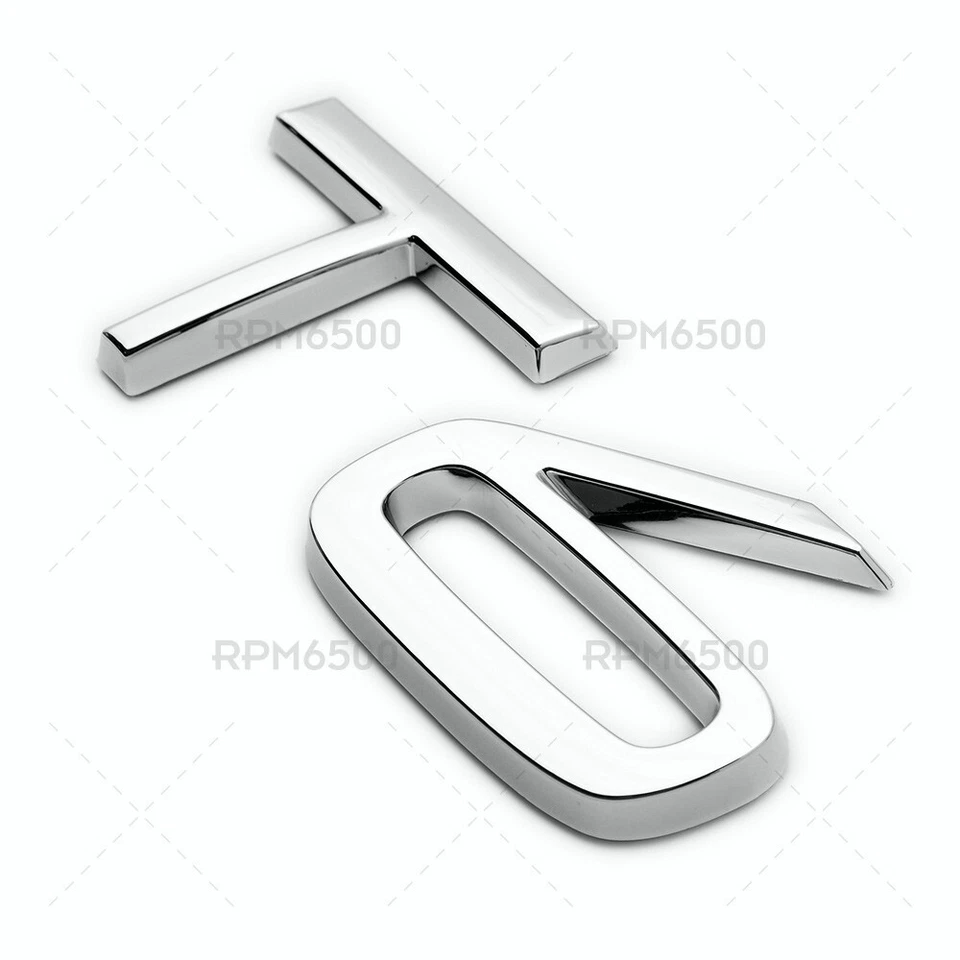 For Volvo T6 Rear Trunk Lid Letter Logo Badge Nameplate Emblem Sport Chrome Foto 3 de 4