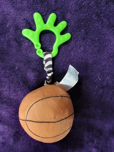 PLAYGRO "My First Basketball" Plush Sports Ball Baby Rattle w/Teether Toy - Picture 2 of 4