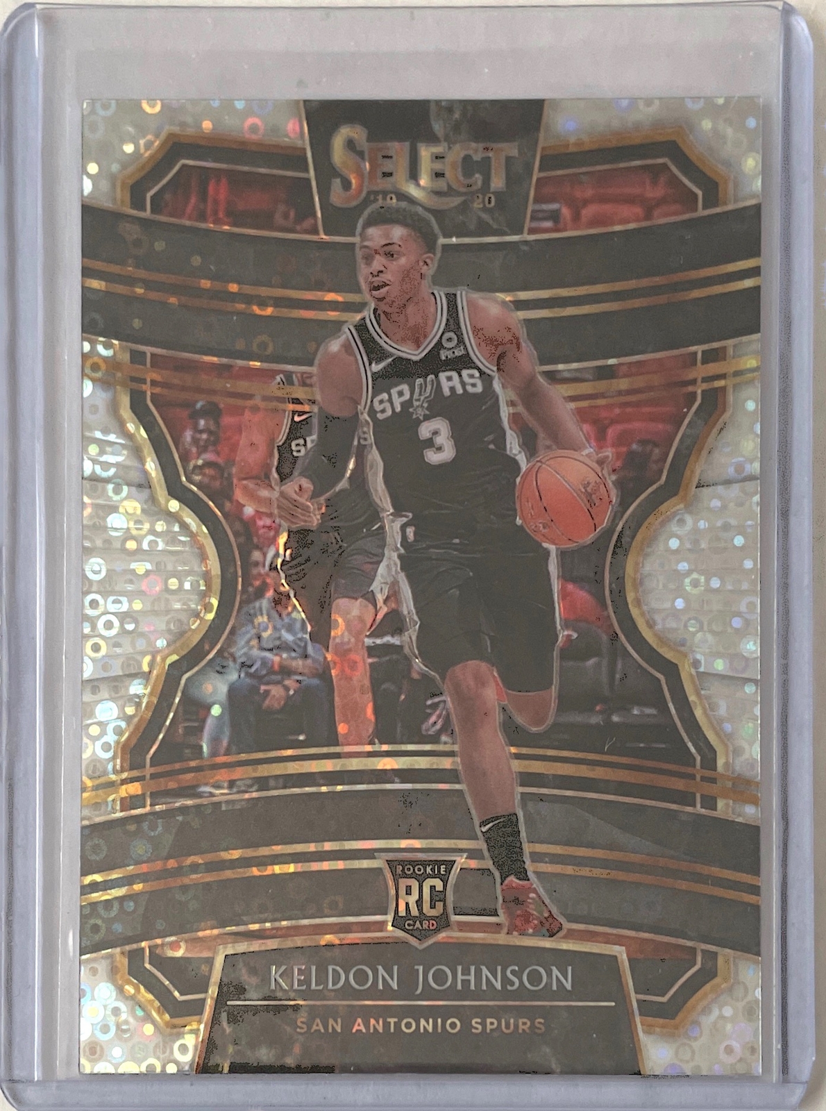 KELDON JOHNSON 2019-20 PANINI SELECT CONCOURSE FAST BREAK DISCO PRIZM #45