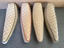 Custom Vintage Banana Seat Diamond Pattern for 20" Stingray Lowrider Bike CREAM
