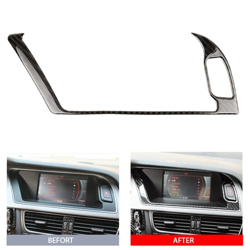 1x Telaio Navigazione GPS Console Centrale Fibra di Carbonio per Audi A4 B8 A5 2009-2016 - Foto 2 di 5
