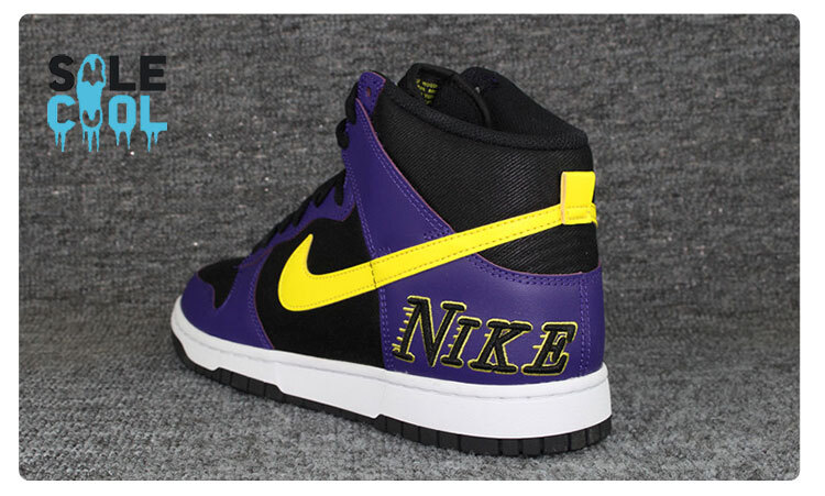 Nike Dunk High EMB Lakers Black Purple Sneakers DH0642-001 | eBay