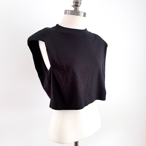 Camiseta sin mangas recortada con hombrera Aritzia Babaton talla XS negra - Imagen 1 de 8