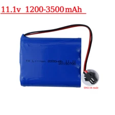 11.1V 3S1P 1200mAh Li-ion Battery 3500mAh Rechargeable Battery Pack SM2.54 Male