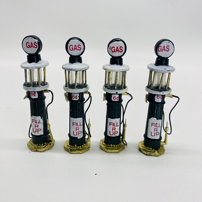 Set of Four (4) Miniature Visible Antique Gas Pumps