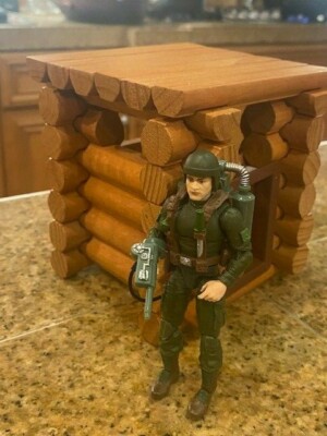 Wooden Log GI JOE COBRA 1/18 SCALE SENTRY POST CHECK POINT CUSTOM LOOKOUT