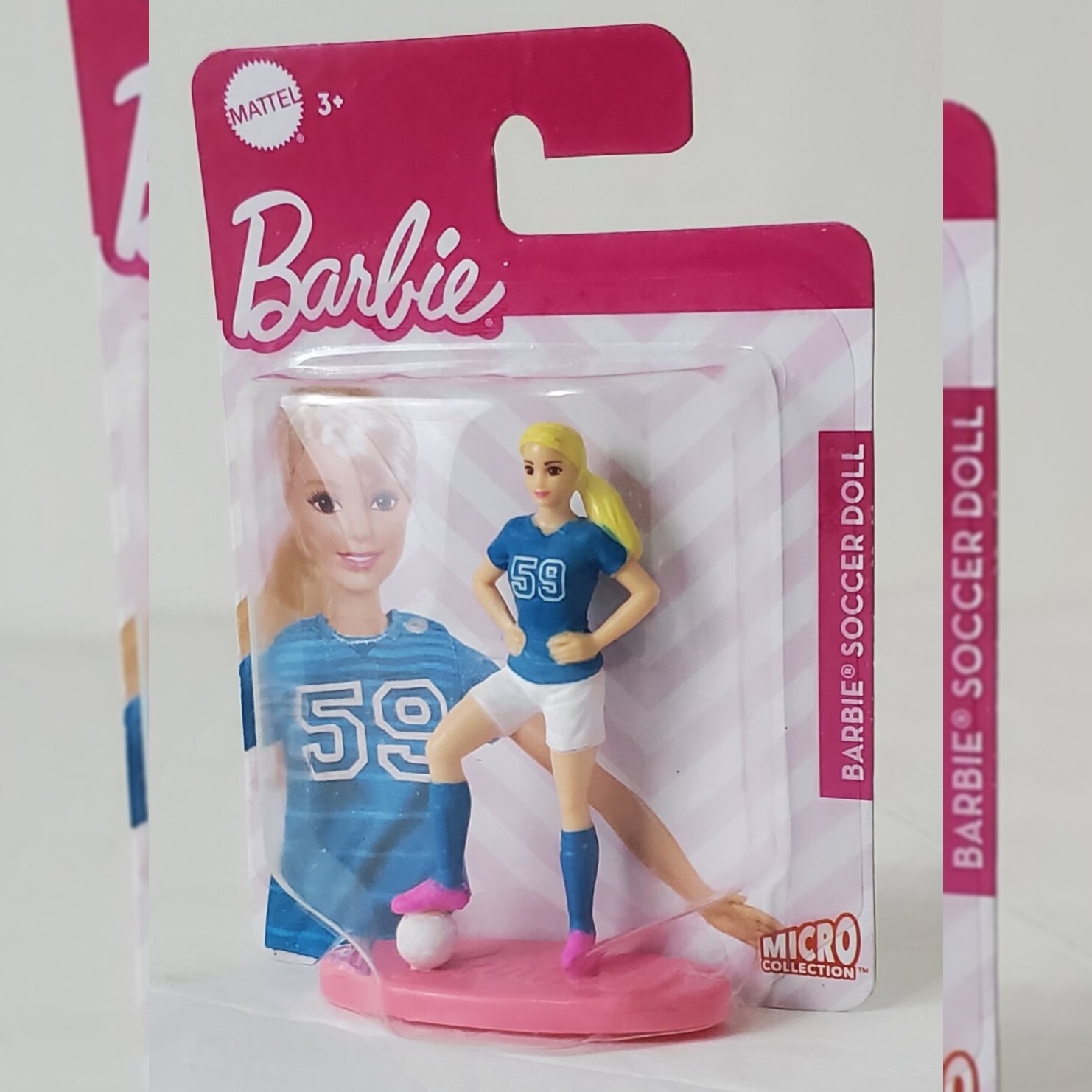 MATELL BARBIE SPORT DOLL SOCCER PLAYER  MICRO COLLECTION FIGURINES CAKE TOPPER